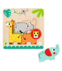 Puzzle stratificat Animale din Jungle, 57250